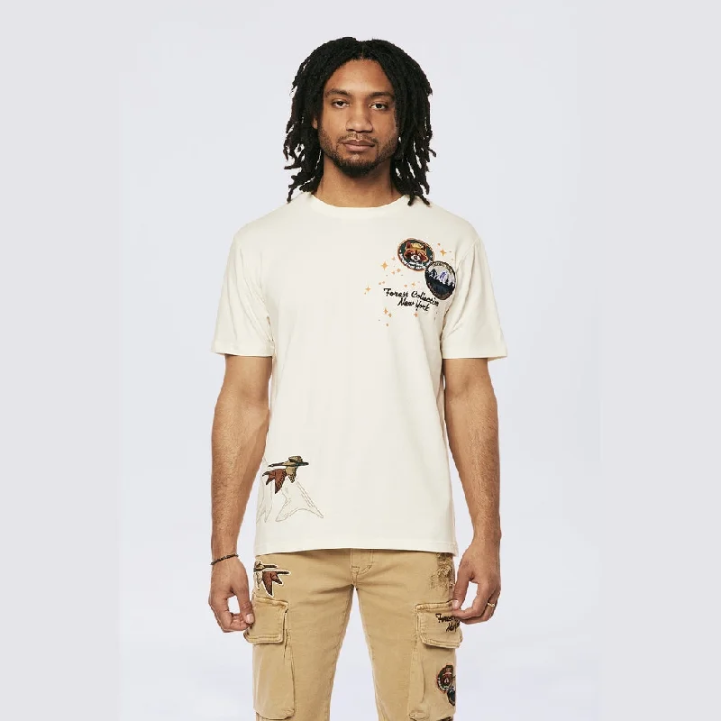 Men’s simple short-sleeve tee-Forest Collection SS Tee - Chalk