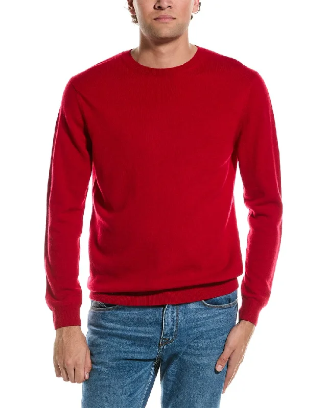 Men’s velvety wool sweater-Forte Classic Crew Cashmere Sweater