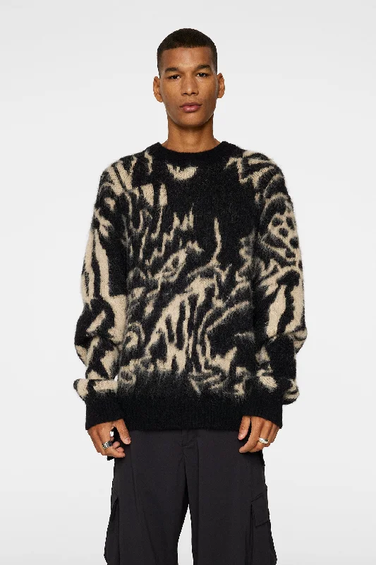 Men’s loose crew pullover-Falkor Jacquard Sweater