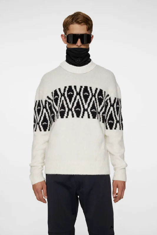 Men’s velvety wool top-Jalen Jacquard Sweater