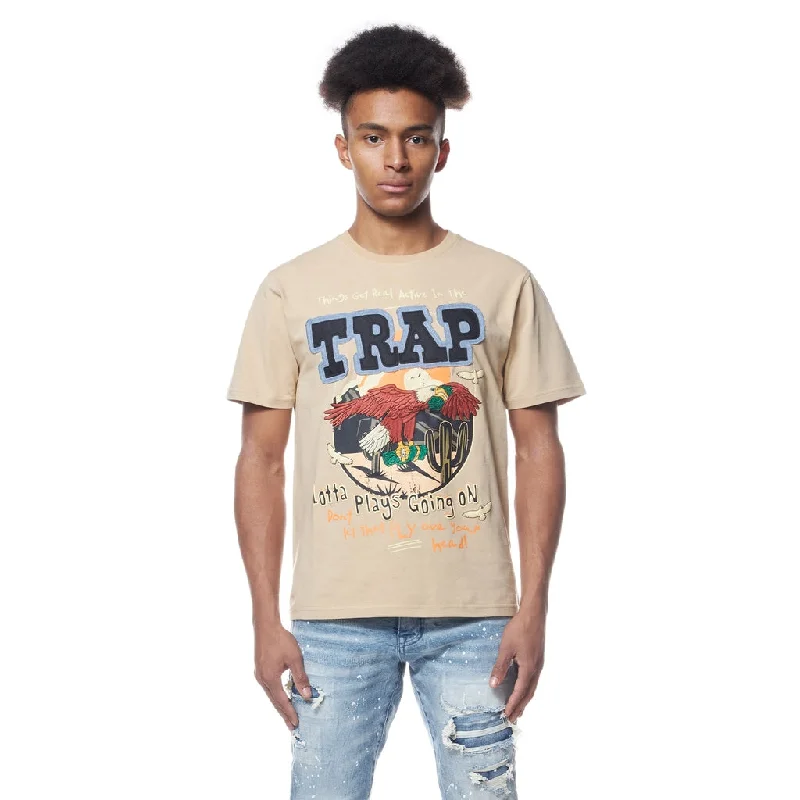 Men’s all-day short-sleeve top-Graphic Tee - Khaki