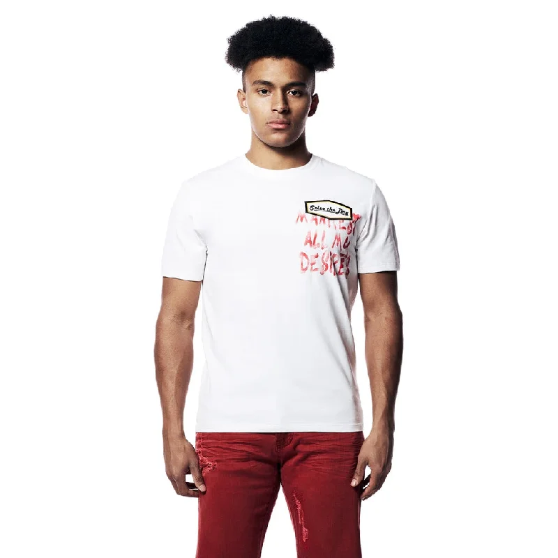 Men’s quirky trendy top-Graphic Tee - White