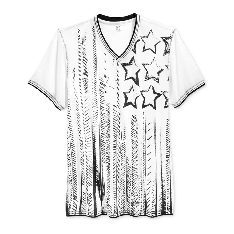 Men’s ultralight sport top-I-N-C Mens Art Happening Flag Graphic T-Shirt