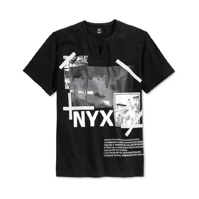 Men’s palm print tee-I-N-C Mens Nyx Split Graphic T-Shirt