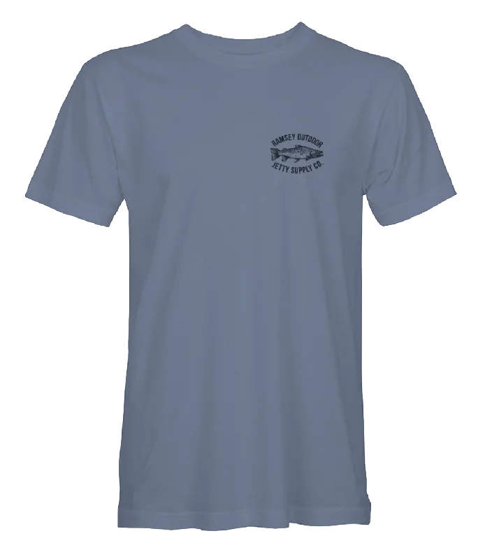 Men’s simple short-sleeve tee-Jetty X Ramsey Outdoor - Trout Tee