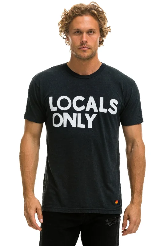 Men’s crisp slim shirt-LOCALS ONLY TEE - CHARCOAL