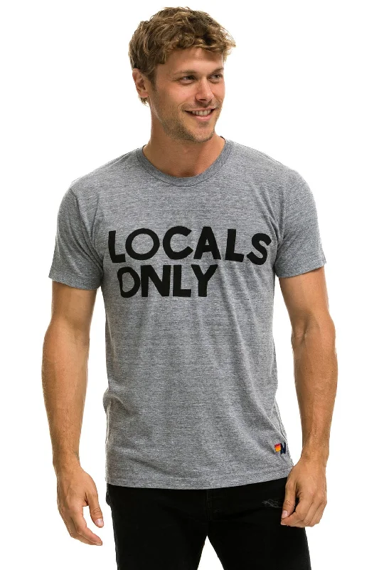 Men’s chill pattern tee-LOCALS ONLY TEE - HEATHER GREY