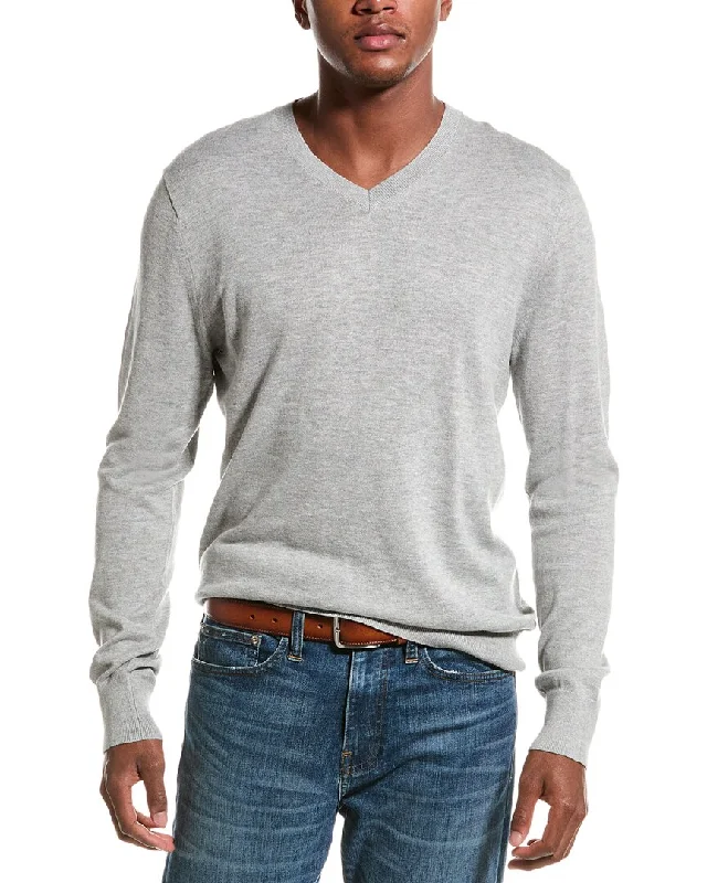 Men’s relaxed pullover sweater-Magaschoni V-Neck Sweater