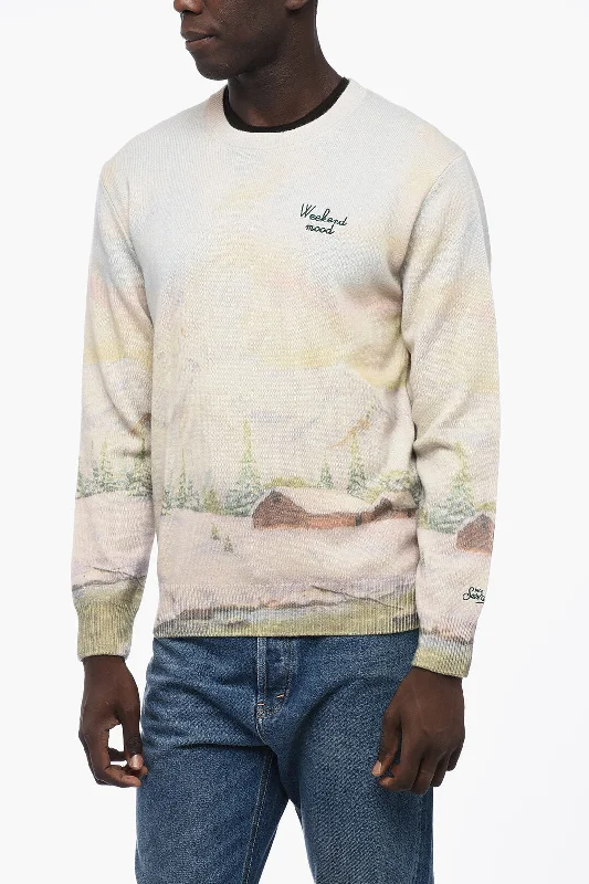 Men’s crisp crew sweater-MC2 Saint Barth Tie Dye Effect Crew-neck Sweater