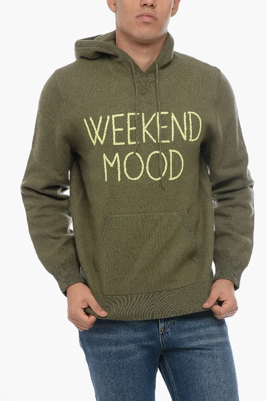 Men’s airy knit pullover-MC2 Saint Barth Wool WEEKEND MOOD Sweater with Hood