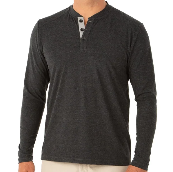 Men’s island short-sleeve top-Men's Bamboo Flex Henley Shirt