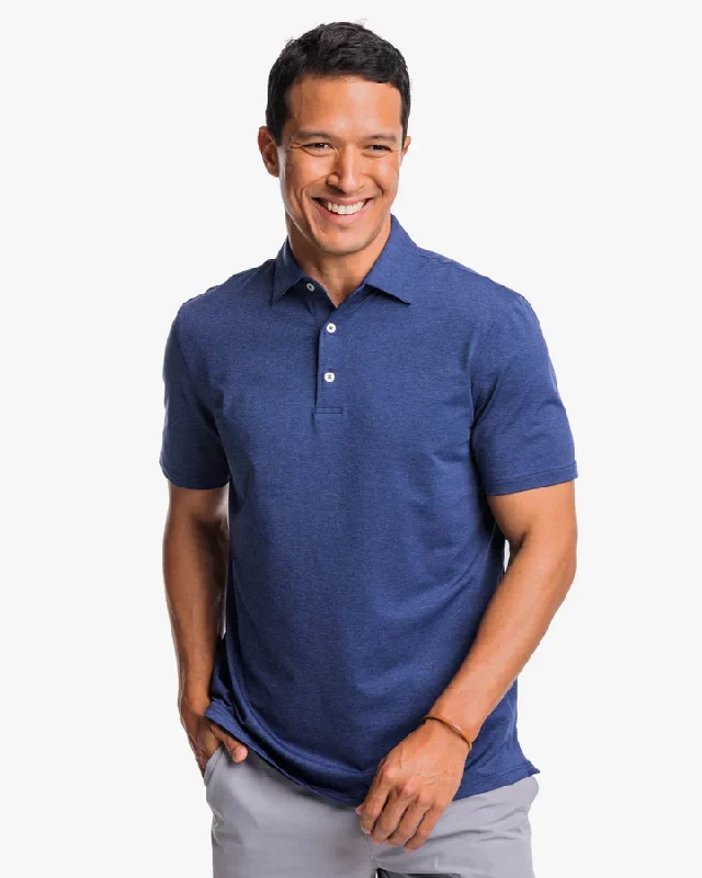 Men’s vintage short-sleeve top-Men's Brrreeze Heather Performance Polo Shirt