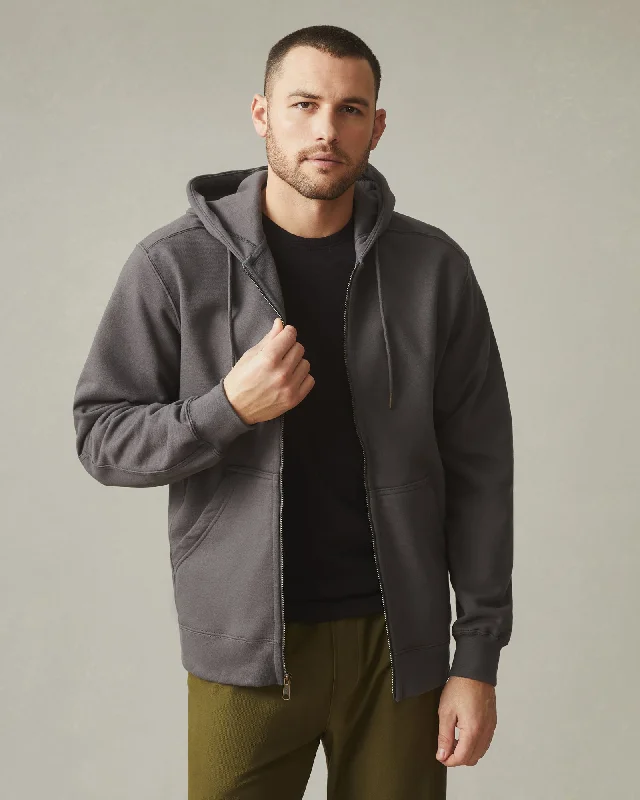 Men’s old-school graphic top-Relaxed Classic Full Zip - Phantom Grey