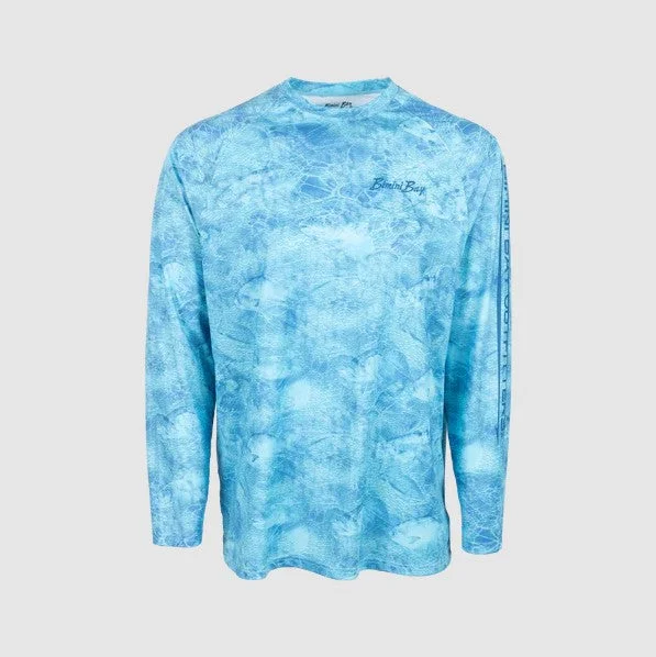 Men’s green-friendly shirt-Men's Fish Heads Sublimated Long Sleeve Crew