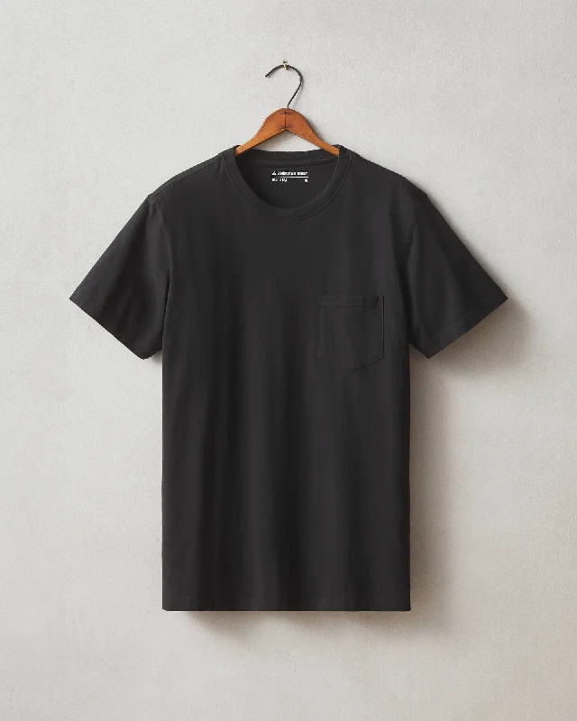 Men’s basic casual tee-Heavyweight Pocket Tee - Black