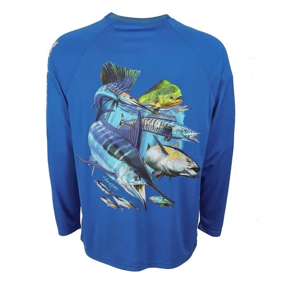 Men’s chill button-up top-Men's Offshore Slam 4 Long Sleeve Graphic Tee