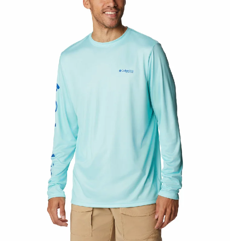 Men’s loud design shirt-Men's PFG Terminal Tackle Carey Chen Long Sleeve Shirt