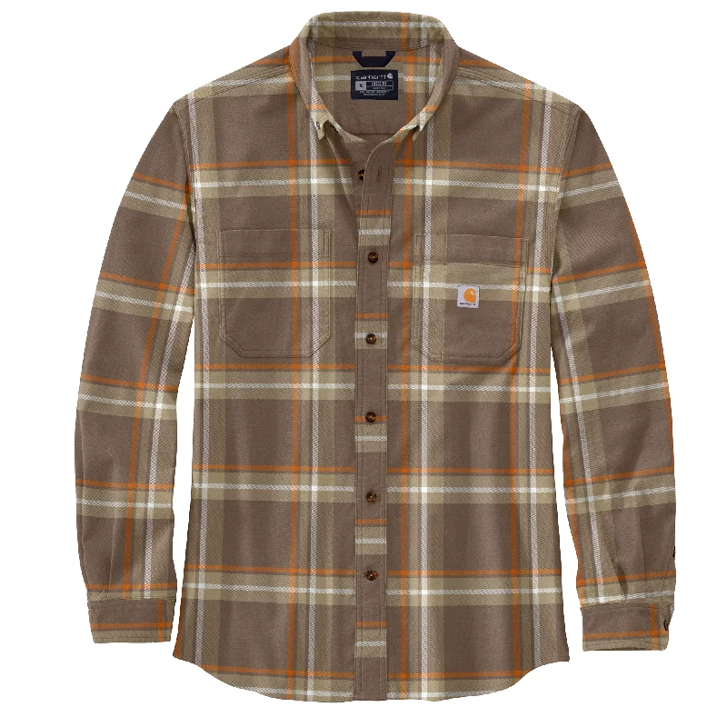 Men’s ventilated sport shirt-Men's Rugged Flex Relaxed Fit Midweight Flannel Long-Sleeve Plaid Shirt - Big