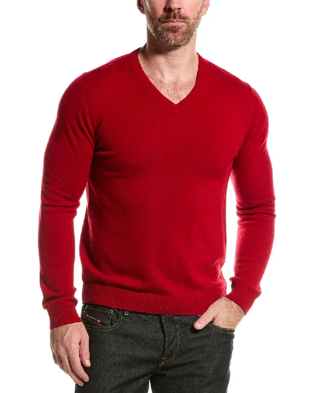 Men’s relaxed cotton top-Mette Cashmere V-Neck Sweater