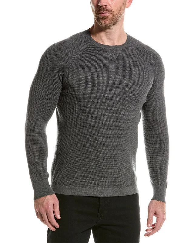 Men’s textured fleece pullover-NAADAM Waffle Cashmere-Blend Crewneck Pullover