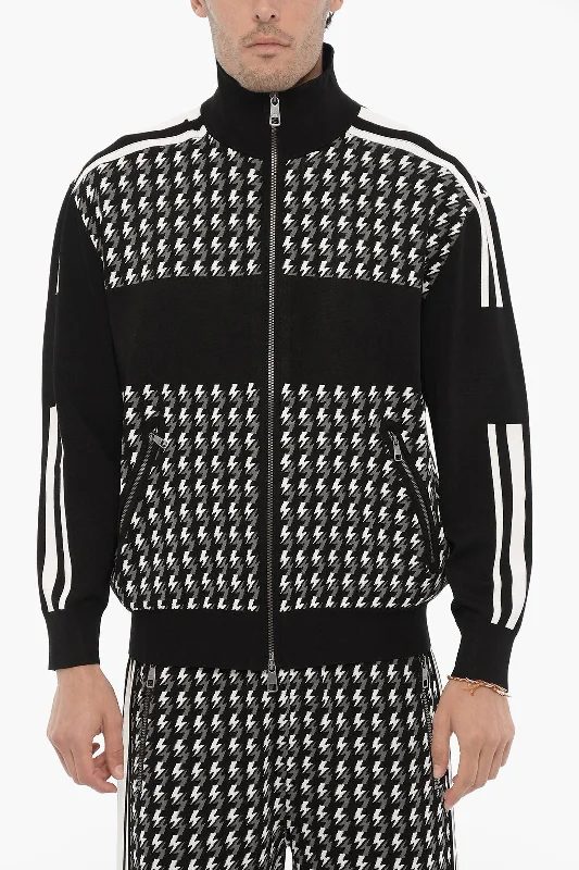 Men’s toasty knit crew-Neil Barrett Blouson Fit Embroidered Sweater