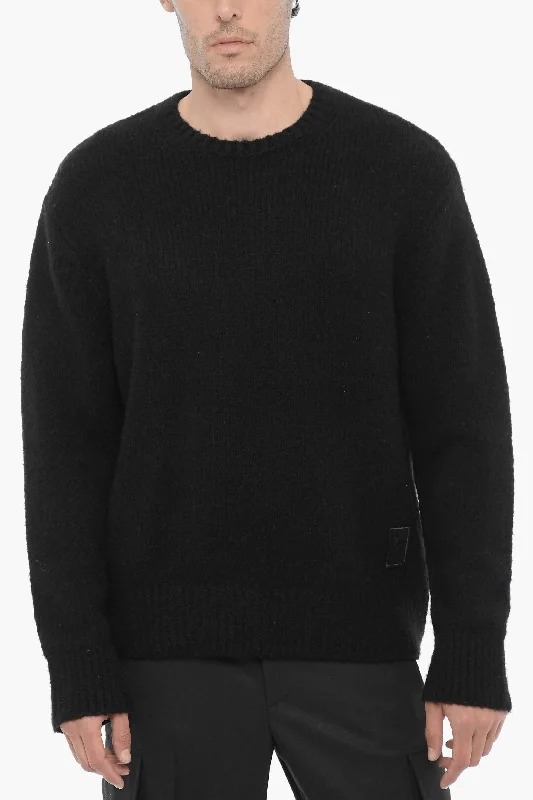 Men’s silky wool top-Neil Barrett Crew Neck Wool and Cashmere Sweater