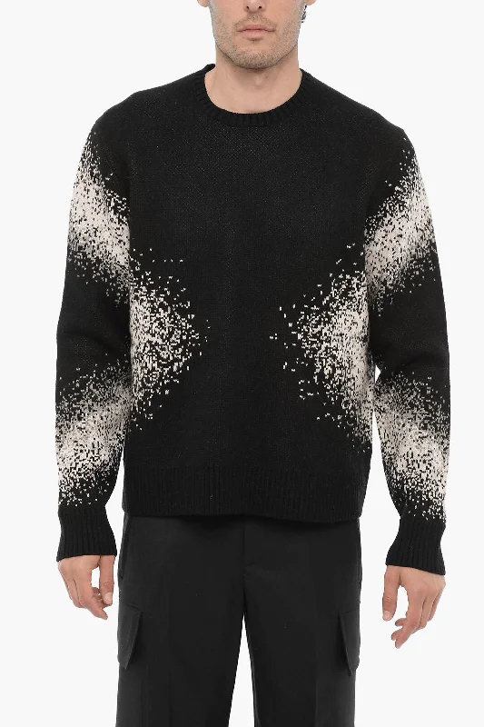 Men’s loose V-neck sweater-Neil Barrett Slim Fit Crew-neck Sweater