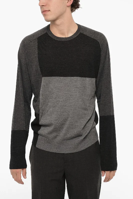 Men’s iconic turtleneck sweater-Neil Barrett Two-Tone Wool Sweater