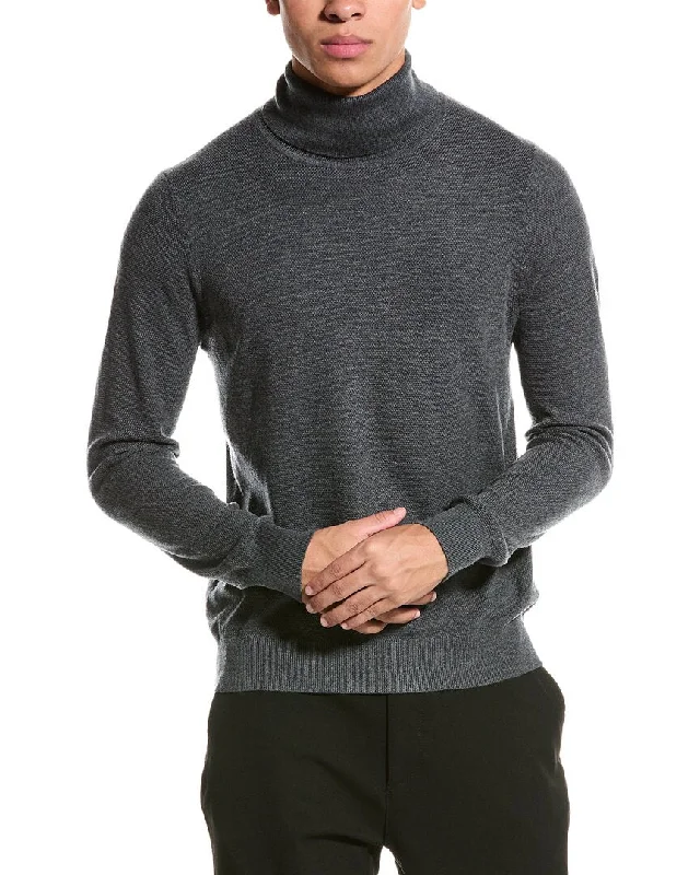 Men’s thick wool sweater-Paisley & Gray Wool-Blend Turtleneck Sweater