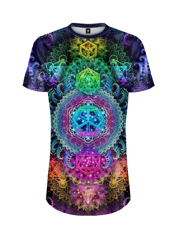 Men’s featherlight modern shirt-Platonic Mandala V2 Tall Tee