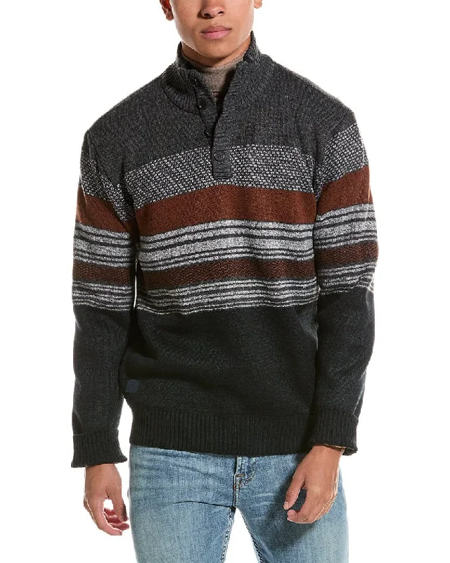 Men’s warm wool pullover-Point Zero Recycled Texture Sweater