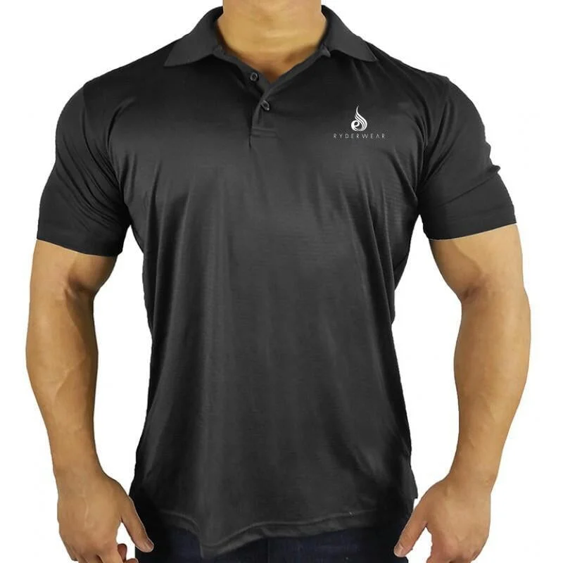 Men’s sport short-sleeve top-Polo Tee - Black