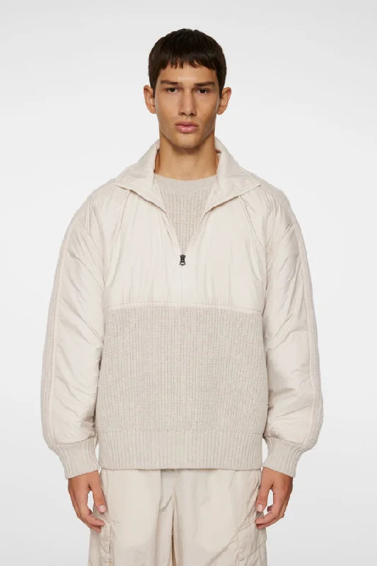 Men’s airy wool top-Cole Hybrid Knit Quarter Zip