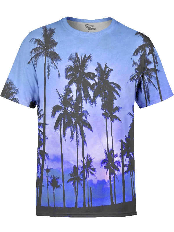 Men’s ultralight short-sleeve-Purple Palms Unisex Crew