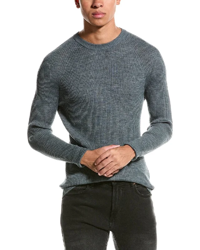 Men’s relaxed cotton top-Raffi Raglan Wool-Blend Crewneck Sweater