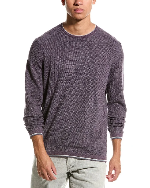 Men’s neat crew sweater-Raffi Waffle Crewneck Sweater