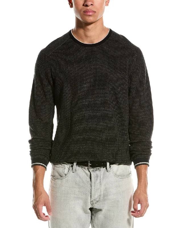 Men’s tough wool sweater-Raffi Waffle Crewneck Sweater