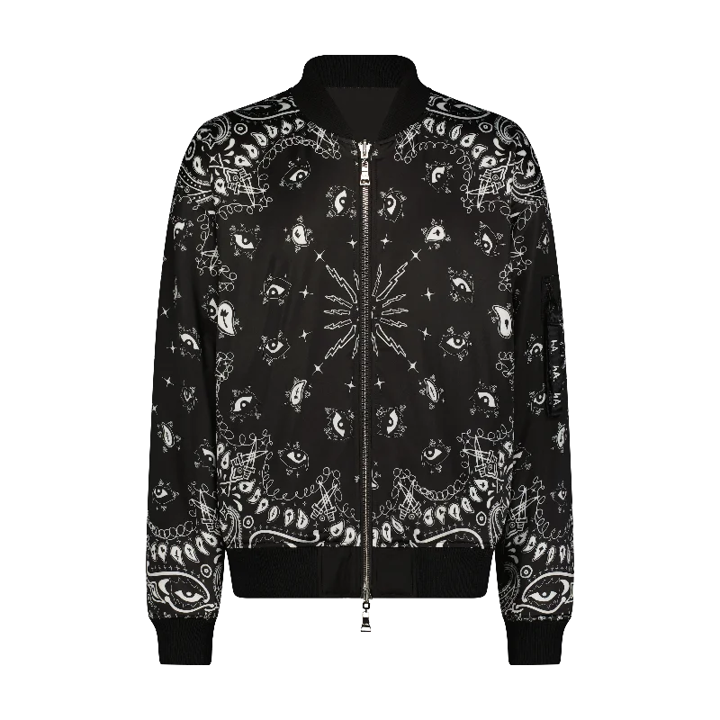 Men’s playful casual top-REVERSIBLE PAISLEY BOMBER