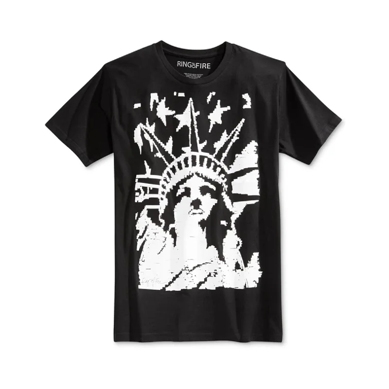 Men’s dynamic athletic tee-Ring Of Fire Mens American Liberty Graphic T-Shirt