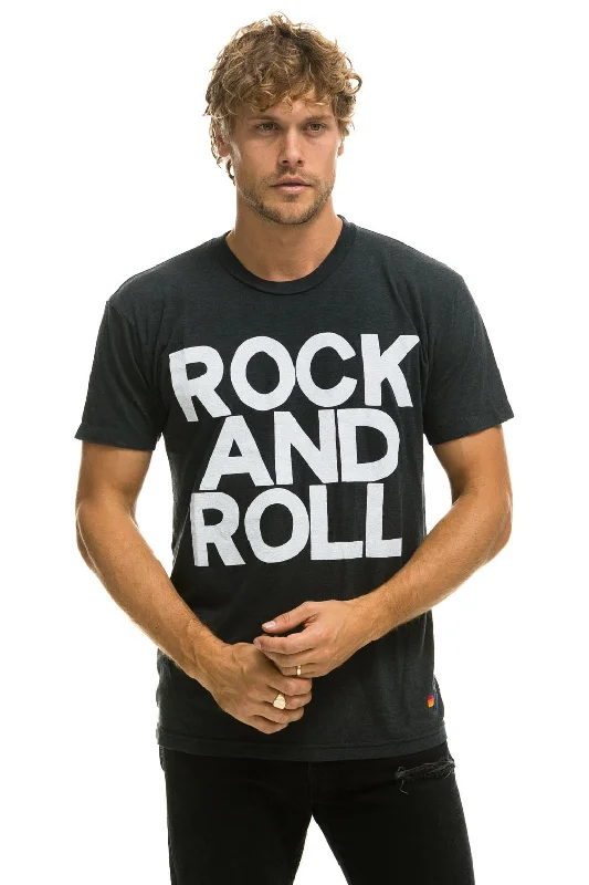 Men’s hot-season tee-ROCK AND ROLL TEE - CHARCOAL