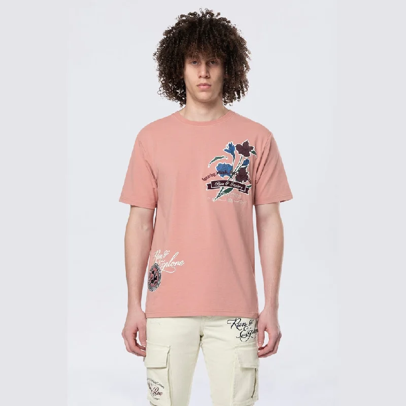 Men’s funky graphic tee-Run & Escape SS Tee - Ash Rose