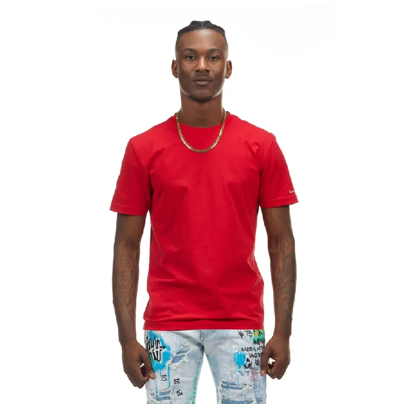 Men’s comfy short-sleeve top-Smoke Rise Essential Tee - Red