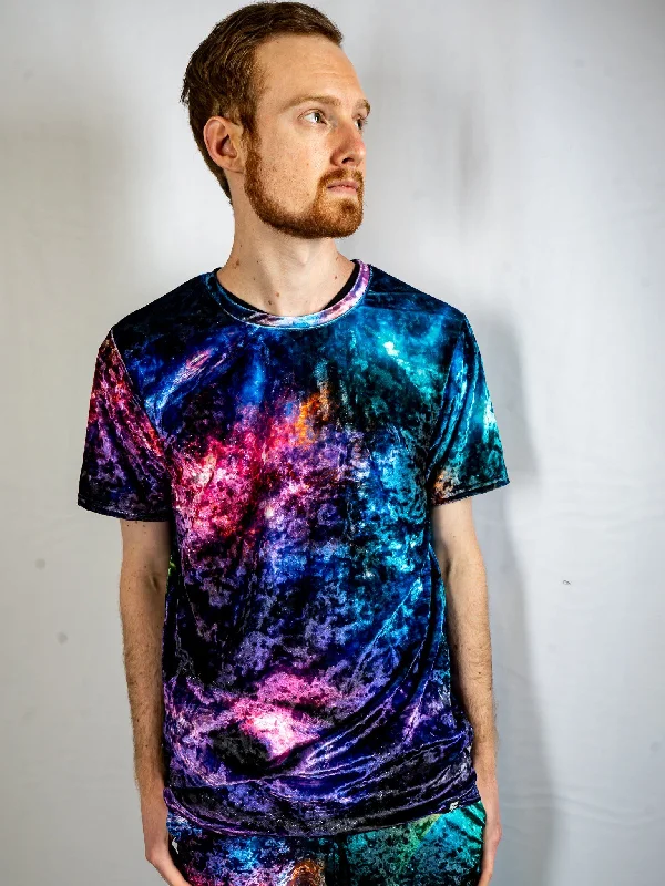 Men’s striking graphic top-Space Art Unisex Crew