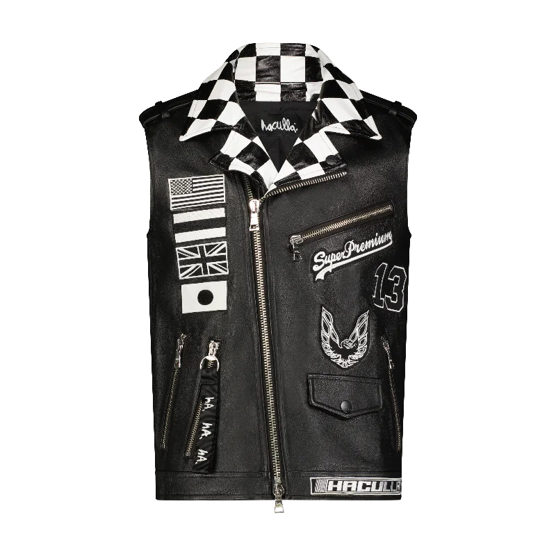 Men’s edgy modern tee-SUPER PREMIUM BIKER VEST