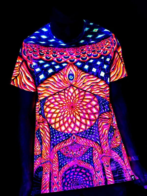 Men’s fresh urban shirt-Neon Temple Of Light Unisex Crew