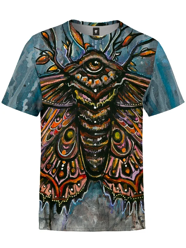 Men’s all-day short-sleeve top-Third Eye Moth Unisex Crew