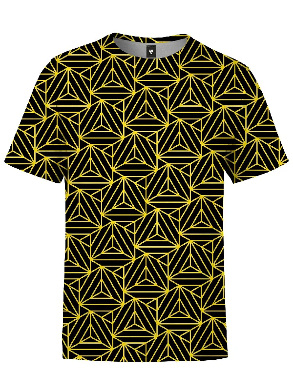 Men’s raw streetwear top-Trinity Vortex (Yellow) Unisex Crew