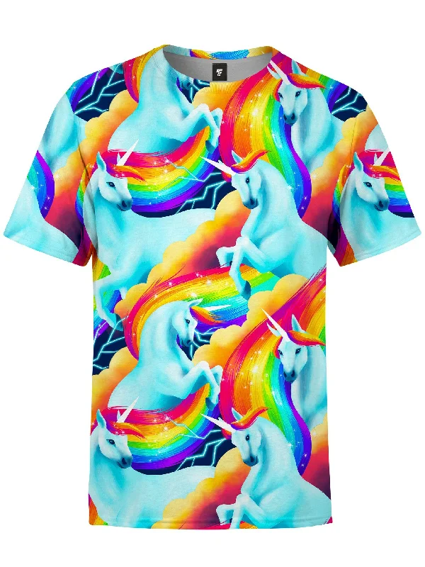 Men’s quick-wick shirt-Unicorn Sherbet Unisex Crew