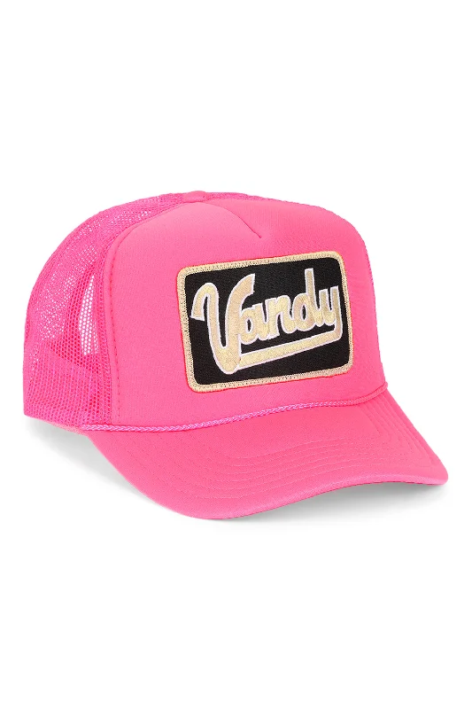 Men’s must-have short-sleeve-VANDERBILT VINTAGE LOW RISE TRUCKER - NEON PINK