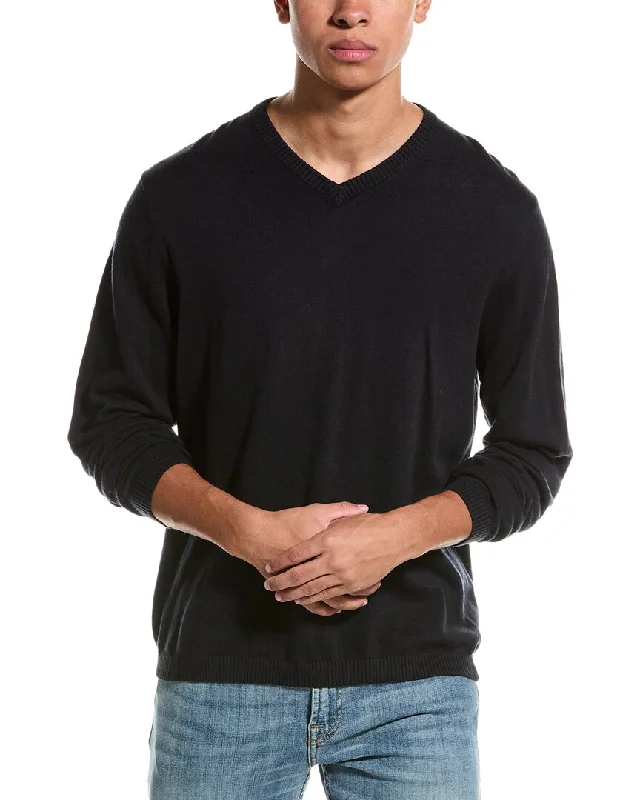 Men’s crisp V-neck top-WEATHERPROOF VINTAGE V-Neck Cashmere-Blend Sweater